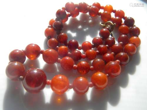 Natural Amber Bead Necklace