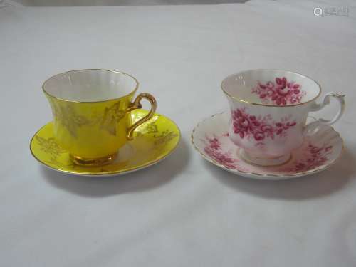 Pair of Bone China Sutherland and Royal Albert Tea Cup