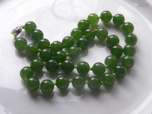 Vintage Green Jade Necklace
