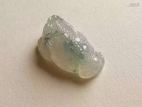 Natural Jadeite Frog Pendant