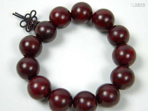 CHINESE BUDDAH  RED PRAYER BEADS BRACELET