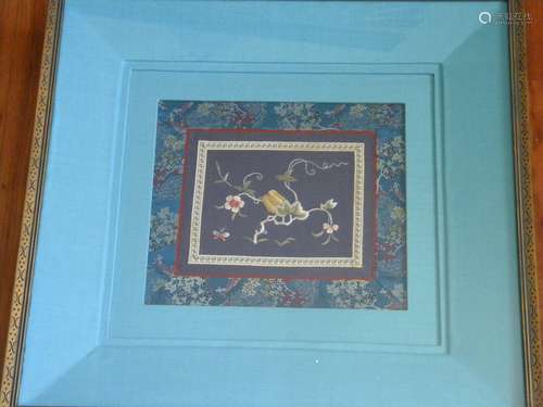 Vintage Chinese Embroidery Framed