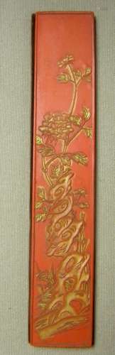 Antique Chinese Flower Red Ink With Origional Box