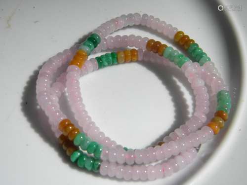 Natural Pink Jadeite Necklace