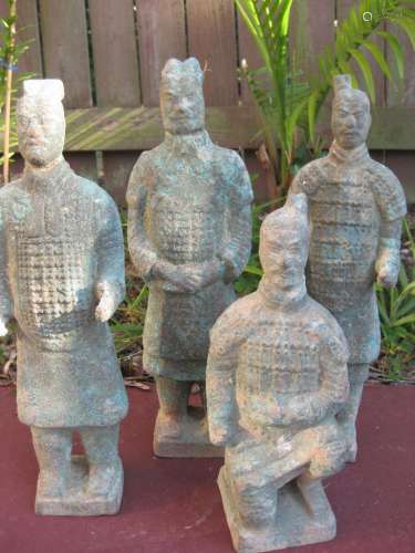 Four Chinese Bronze Worriers, Qin dynasty style