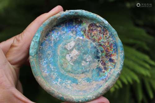 Mysterious, genuine, Islamic glazed bowl, 1300-1400 AD