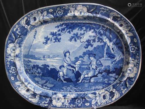 Phillip's Longport pottery Charger New England 1822-40
