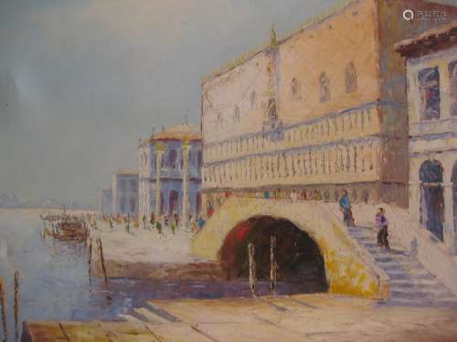 Doge's Palace in Venice, by Ricco Azzuro, oil on canvas