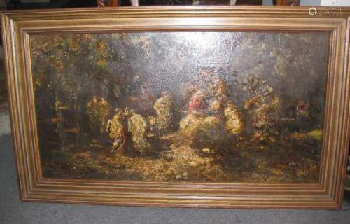 Monticelli (1824-1886), France, 19th c, Oil Painting, Nobility in the Garden