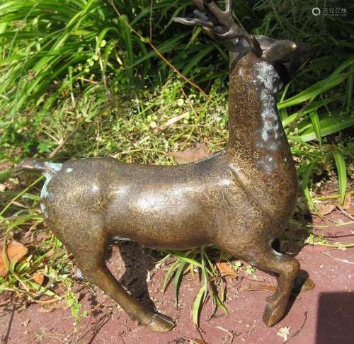 Chinese Bronze Deer, Qianlong Emperor mark Qing dynasty