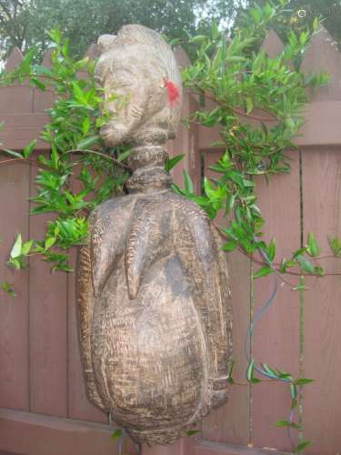 Miraculous carved wooden Fertility Goddess talisman, Africa