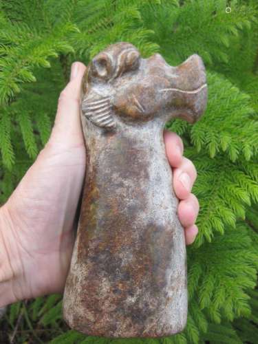 Dreamy camel, - Asian stone figurine, 1.4 kg, 18.5cm