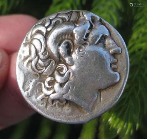 Greek silver coin Alexander the Great Tetradrachm 16.9g, 298-281BC