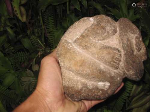 Pre-Columbian carved stone humanoid Peru, 200BC-600CE