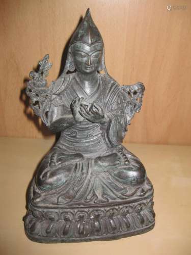Antique Tibetan/Chinese bronze Buddha - Avalokiteshvara