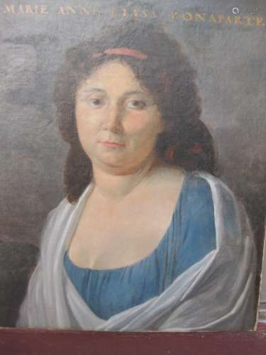 Marie Elysa Bonaparte, sister of Napoleon, oil painting
