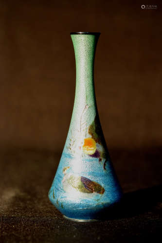 Japanese Gimbari Cloisonne Vase by Kawaguchi