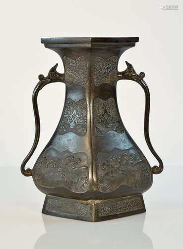 Japanese Bronze Vase for Floral Arrangement