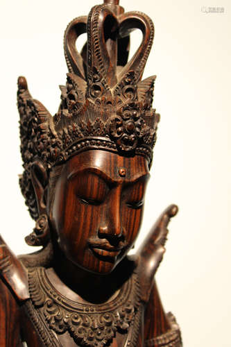 Bali Carved Exotic Rosewood Figurine