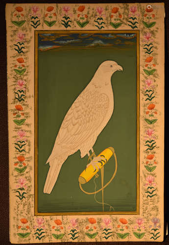 Antique Moghul Painting of Parrot