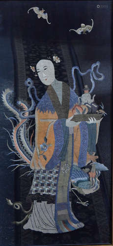 Chinese Embroidery Panel of Xi Wang Mu