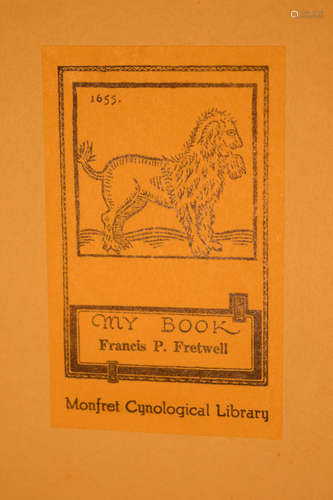 Rare Chinese Dog Book Collected by Fancis P. Fretwell