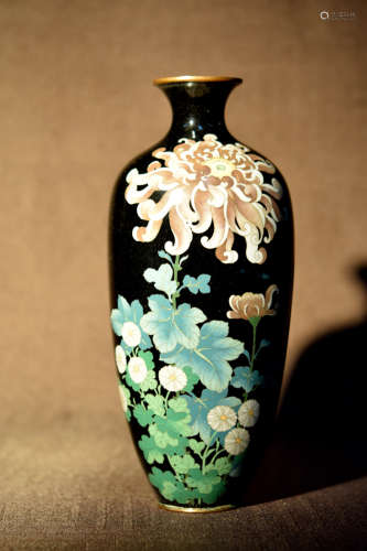 Japanese Cloisonne Vase with Moms