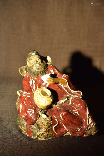 Chinese Shiwan Figurine of a Libai Poet