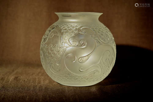 French Lalique Vase of Globular Shape