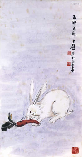 黃君璧 白兔
