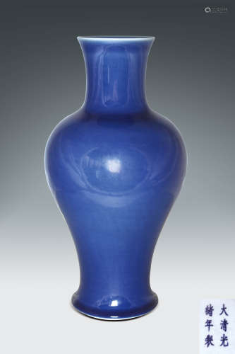 清光緒·藍釉瓶
