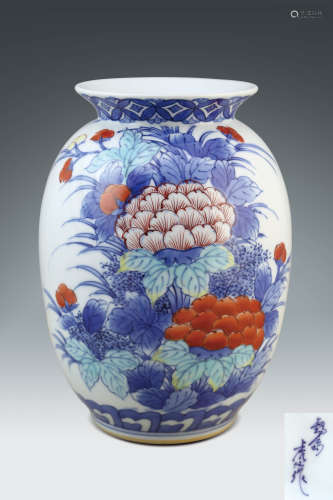 19世紀·日本鍋島燒富貴花器