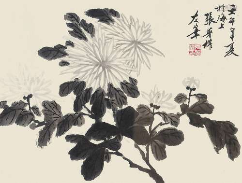 张著权 《菊》镜框