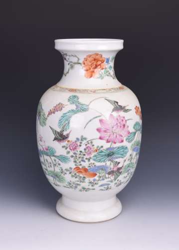 A FAMILLE ROSE VASE