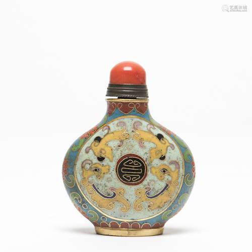 A CLOISONNE SNUFF BOTTLE