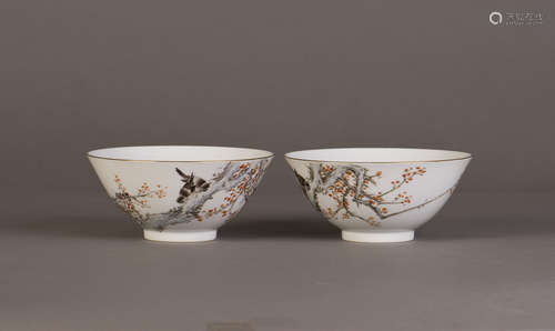 A PAIR OF CHINESE PORCELAIN BOWLS