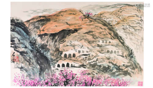 Three Chinese landscape painting by ShiLu