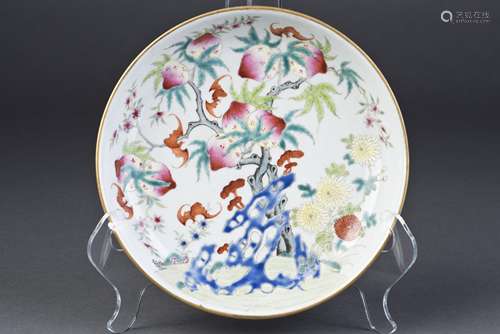 Chinese Famille Rose  Porcelain Plate