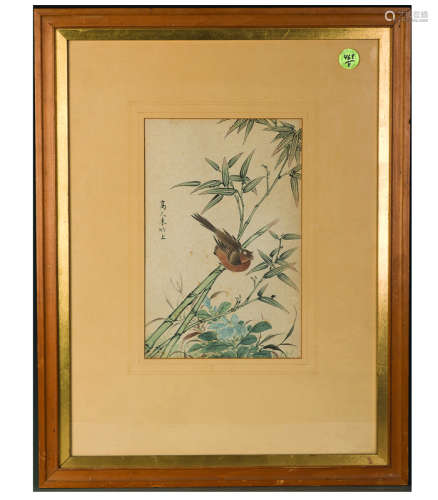 A FRAMED PAINTING, SOTHEBY'S