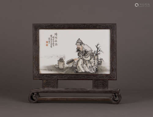 A CHINESE PORCELAIN PAINTING