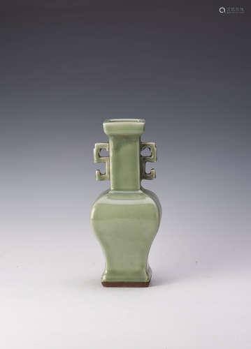 CHINESE SQUARE CELADON VASE