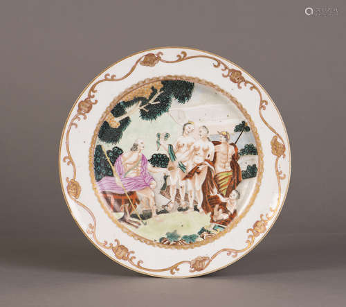 A WESTERN PORCELAIN PLATE