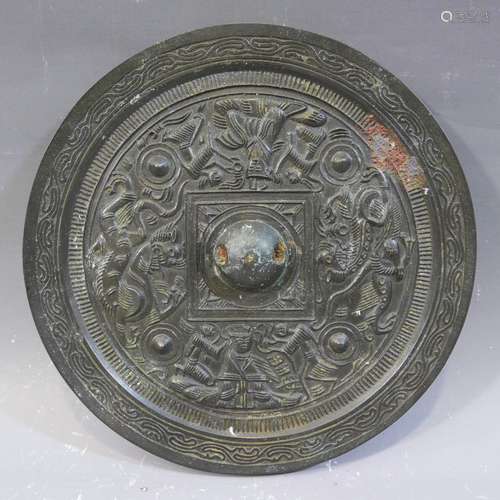 ANTIQUE CHINESE BRONZE MIRROR - HAN DYNASTY