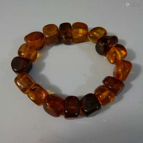 NATURAL AMBER BEADS BRACELET