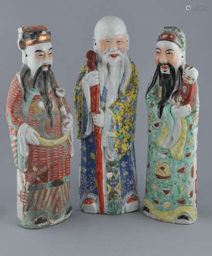 Three porcelain figures. China. 1930's. 