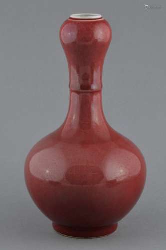Copper red vase. China. 20th century. 