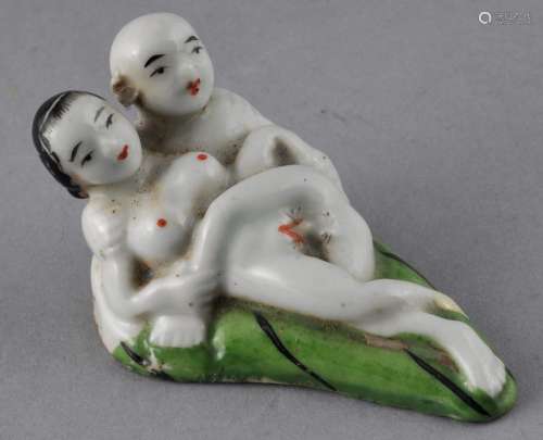 Porcelain Erotic figure. China. Early 20th century. 3