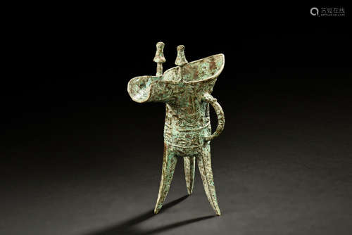 ARCHAIC BRONZE RITUAL WINE CUP, JUE