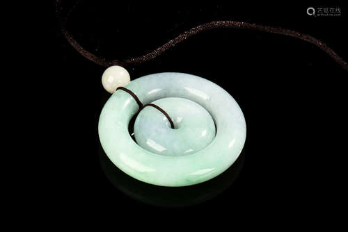 JADEITE DOUBLE LOOP PENDANT