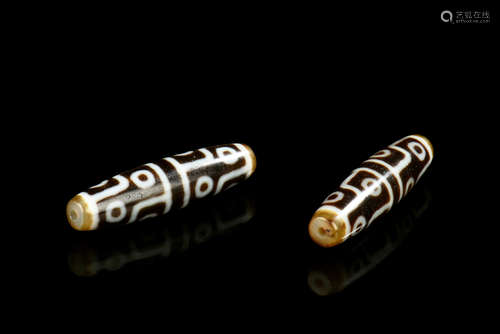 TWO DZI BEADS